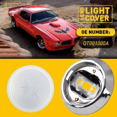 Round Dome Light Base & Lens Set For Most 1970-1981 GM Chevrolet Chevy Cars — 第 1/4 张图片
