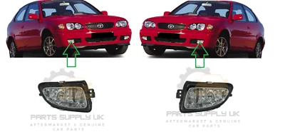 NEW FOR COROLLA E11 1999 - 2002 FRONT BUMPER FOG LIGHT LAMP PAIR SET - Image 1 of 2