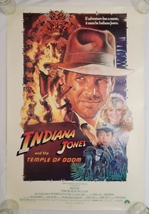 Póster original de 1984 de Indiana Jones and the Temple of Doom 27X40 película independiente - Imagen 1 de 22