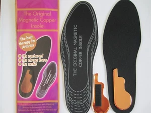 MAGNETIC COPPER SHOE INSOLES/INSERTS. ARTHRITIS/BACK/PAIN RELIEF ETC MENS/LADIES - Picture 1 of 5