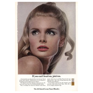 1968 Clairol Creme Toner: If You Cant Beat Em Join Em Vintage Print Ad - Picture 1 of 1