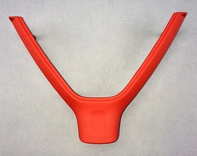 Y-trim steering wheel Porsche 987 97 lower cover steering wheel Nappa leather signal red - Image 1 of 4