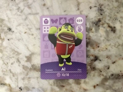 AL 025 Animal Crossing Amiibo Authentic Nintendo Mint Card From Series 1