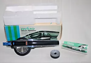 DYMO Tapewriter DELUXE Kit 1570 HORIZONTAL Wheel Tape BOX & Instructions WORKS! - Picture 1 of 16