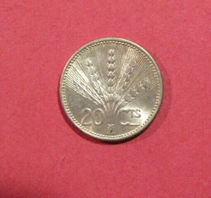 Uruguay 1954 20 Centesimos Silver Au Coin - Picture 1 of 5