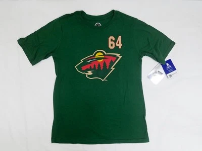 NHL Minnesota Wild Hocky Kids Official NHL T-shirt GRANLUND 64 on back New - Image 1 of 4