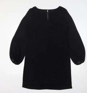 Wallis Womens Black Nylon Blend A-Line Size 12 - Picture 1 of 12