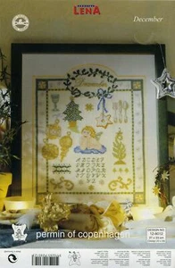 Permin of Copenhagen - Design No. 12-8012 - Mustertuch Dezember - Stickpackung - Bild 1 von 2
