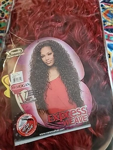 LAS MOGAN - VANESSA SYNTHETIC SUPER EXPRESS WEAVE HALF WIG LONG CURLY RED - Picture 1 of 1