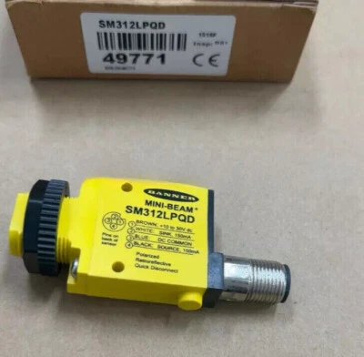 1PC Photoelectric Sensor Banner Mini-beam SM312LPQD 49771 10-30VDC NPN/PNP 4Pin - Image 1 of 2