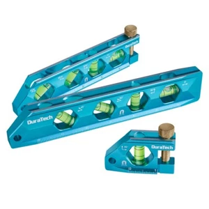 DURATECH 3PC Level Tool Set 2.5" 6.25" 8" Magnetic Torpedo Levels 0°-90° Bubbles - Picture 1 of 11