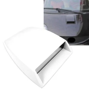Car Roof Decorative Air Flow Intake Hood Scoop Vent Bonnet Cover White - Foto 1 di 3