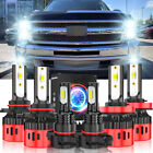 For Chevy Silverado 1500 2500 Tahoe 2007-2014 6Xled Headlight + Fog Light Bulbs