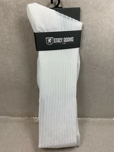 NEW ONE PAIRS  STACY ADAMS  OVER THE CALF SLICk SILKY RIBBED MEN'S DRESS SOCKS - Picture 1 of 11