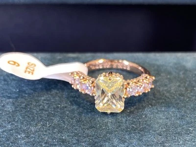 Anillo Bomb Party Talla 7 "Sueños Hechos Reales" RBP8206 Limón sobre Oro Rosa Foto 1 de 4