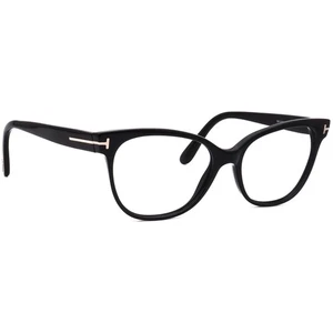 Tom Ford Women's Eyeglasses TF 5291 001 Black Cat Eye Frame Italy 55[]16 140 - Picture 1 of 6