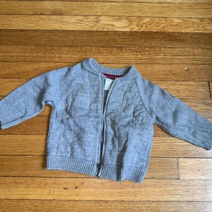 Maglione giacca zip intera Zara bambino maglia 6-9M grigio 74CM - Foto 1 di 6