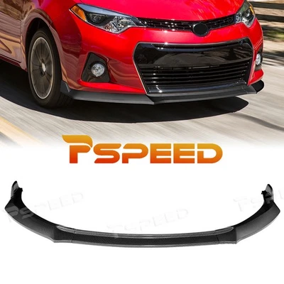 Labio de alerón de parachoques delantero con aspecto de carbono para Toyota Corolla modelo S 14-16 estilo GT Foto 1 de 4