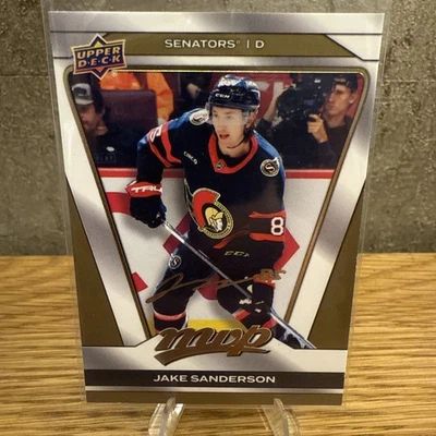 Jake Sanderson 2025-26 Upper Deck MVP Hockey Gold Script #176 Ottawa Senators - Image 1 of 3