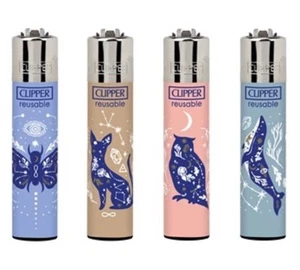 Clipper Lighter Set of 4 - Mystical Destiny - Flint Refillable - Picture 1 of 1