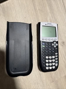 TEXAS INSTRUMENTS TI-84 PLUS GRAPHING CALCULATOR - BLACK - With Cover - Picture 1 of 8