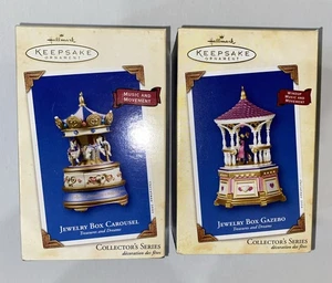 Schmuckkästchen Karussell & Schmuckkästchen Pavillon Punze Ornamente zum Aufziehen 2003 & 2004 - Bild 1 von 4