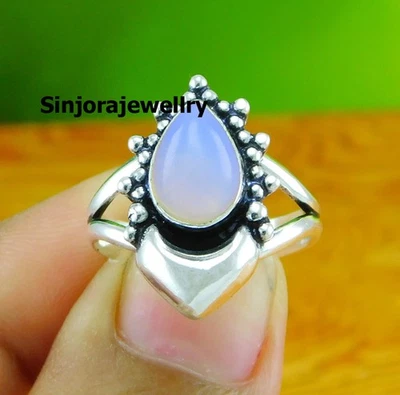 Anello regalo fatto a mano in argento sterling 925 con pietra preziosa... - Immagine 1 di 4