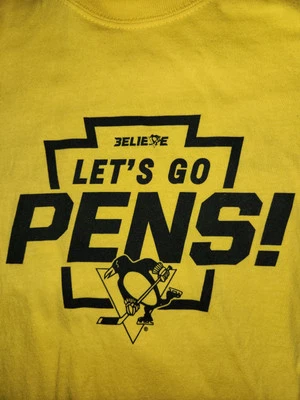 PITTSBURGH PENGUINS LETS GO PENS 2018 PLAYOFFS T-SHIRT X-LARGE SGA PPG UPMC IGS - Image 1 of 4