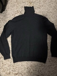 Suéter Pullover Joseph Aboud Extra Fino Lana Merino Cuello Tortuga XL - Imagen 1 de 5