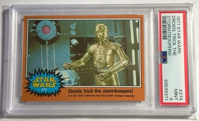 Vintage 1977 Topps Star Wars Card #274 Droids Trick The Stormtroopers PSA 9 - Image 1 of 2