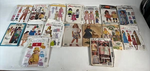 Lot of 16 Uncut, Factory-Folded Sewing Patterns, McCalls Others Youth Kid Doll - Picture 1 of 4