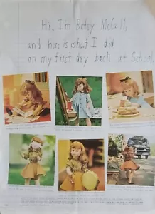 Betsy McCall Puppe erster Tag zurück in der Schule Vintage 1961 Magazin Druck - Bild 1 von 1