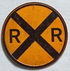 Eisenbahn Kreuzung Metall Deko Schild original Made in USA Railroad Crossing