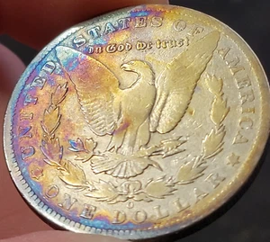 1896-O Rare Date High Grade Morgan Dollar Rainbow Color Toned Scarce - Picture 1 of 2