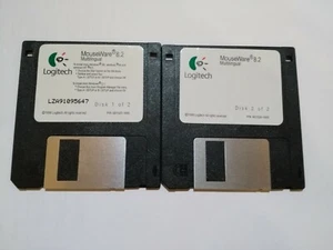 Logitech MouseWare 8.2 Multilingual zwei 3,5"- Disketten von 1998 - Bild 1 von 1