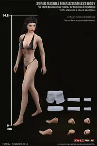 TBLeague T01B 1:12 Suntan Skin Female Body Seamless Action Figure Metal Skeleton - Picture 1 of 4