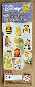 CARTINA WINNIE THE POOH ANIMAL WEAR COLLECTION 2 & 5 DISNEY TOMY CARTINE - Foto 1 di 1