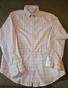 Mizzen And Main Shirt Mens Large Plaid Leeward Trim Fit Performance Stretch - Picture 1 of 9