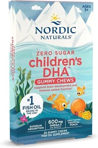 Nordic Naturals Children's DHA 30 Chew Gummies 600mg Omega 3 Fatty Acids - Picture 1 of 5