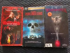 A Nightmare On Elm Street & The People Under The Stairs & Wishmaster VHS Lot Of - Picture 1 of 6