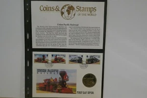 Coins and Stamps of the World Union Pacific Railway Coin and FDC - Picture 1 of 5