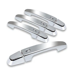 4PCS FOR 2016-2018 CHEVROLET MALIBU ABS DOOR HANDLE COVERS W/SMART HOLE CHROME - Picture 1 of 5