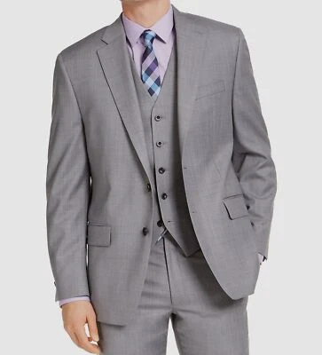 $640 Michael Kors Men's Gray Modern-Fit Airsoft 2-Piece Suit Jacket Pants 40L - Image 1 of 4