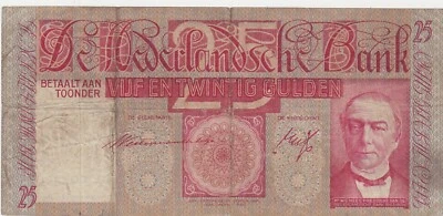 Netherlands 25 Gulden 1935 used - Image 1 of 2
