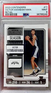 2023 Panini Contenders Season Ticket Victor Wembanyama Rookie Retail PSA 9 MINT - Picture 1 of 2