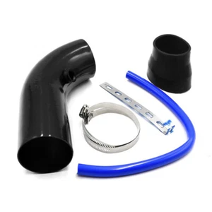 3''76mm Cold Air Intake Filter Alumimum Induction Kit Pipe Hose System Black - Picture 1 of 7