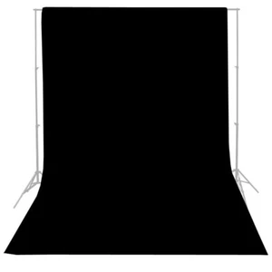 10ft x 10ft Seamless Black Muslin Backdrop Photo Studio Background New 1010B - Picture 1 of 1