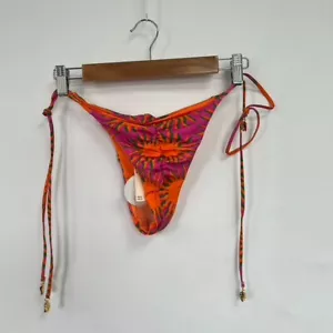 Bikini cravatta Anthropologie Wild Lovers Soleil. Arancione/rosa/verde. Grande. - Foto 1 di 5