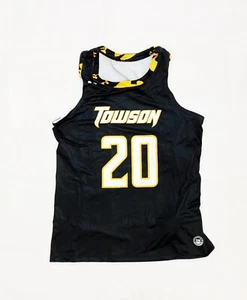 Under Armour Towson Tigers Racer Basketball Jersey Women's Small Black UJKJSRW - Picture 1 of 2