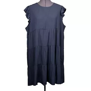 Kirundo Women's Ruffle-Sleeve Summer Mini Baby Doll Dress Round-Neck Size XL - Picture 1 of 6